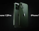 A série iPhone 13 estará disponível em breve em duas opções de cor verde. (Fonte de imagem: Apple)