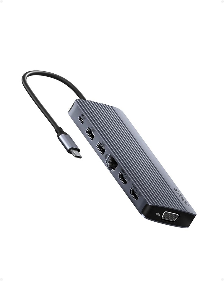 O hub USB-C de tela tripla da Anker (14 em 1). (Fonte da imagem: Anker)
