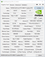 GPU-Z (Nvidia GeForce RTX 3050 Ti GPU Portátil)