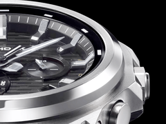 Closeup do mostrador Casio G-Steel