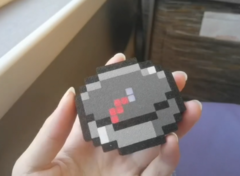 A bússola DIY do Minecraft impressa em 3D (na foto). (Fonte da imagem: u/Intelligent-Cause751 via r/minecraft)