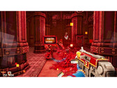 Uma captura de tela do jogo Warhammer 40,000: Boltgun - Words of Vengeance que mostra a jogabilidade baseada em digitação. (Fonte da imagem: Steam)