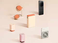 Cinco acessórios estão prontos para serem lançados globalmente junto com o Find X9 Ultra. Na foto: uma imagem promocional mostrando os acessórios além do telefone.