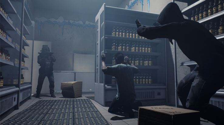 Os jogadores enfrentam mais do que apenas derrubar os bandidos - proteger os civis pode ser tão angustiante quanto sobreviver aos tiroteios. (Fonte da imagem: Steam)