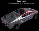 O Cybertruck pode ter um sistema de áudio com subwoofer duplo (imagem: Tesla)