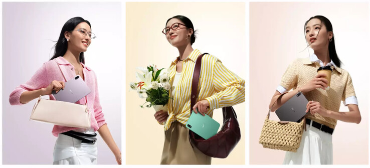 As três cores de lançamento do Oppo Pad Mini.