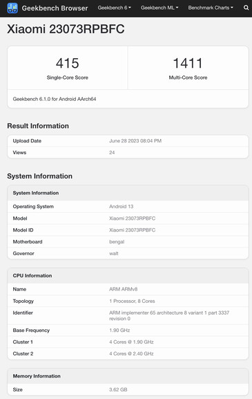 (Fonte da imagem: Geekbench)