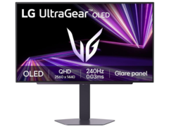 O LG UltraGear 27GX704A (na foto) vem com um painel OLED brilhante. (Fonte da imagem: LG Japan)