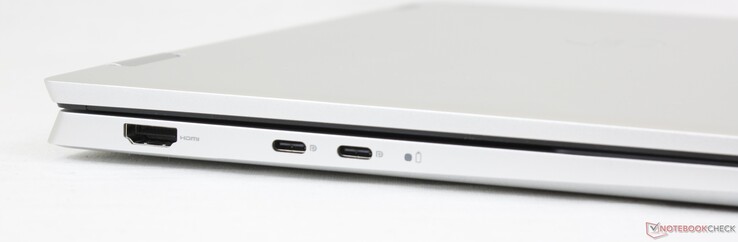 Esquerda: HDMI 1.4, 2x USB-C 3.2 Gen. 2x2 c/ Alimentação e DisplayPort
