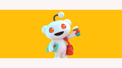 Arte promocional do Reddit Pro com o mascote da plataforma, Snoo, em um fundo amarelo. (Fonte da imagem: Reddit)