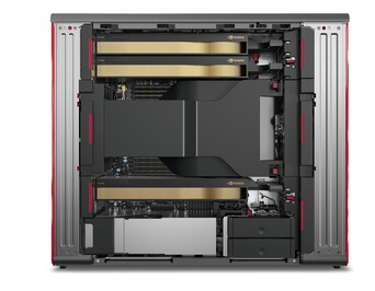 Lenovo ThinkStation P7 - Internos. (Fonte da imagem: Lenovo)