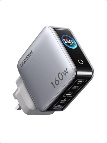 Ugreen Nexode Pro 160 W com plugue do Reino Unido
