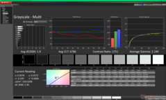 Escala de cinza após a calibração