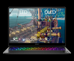 O Omen Transcend 14 tem um design moderno adornado com iluminação RGB. (Fonte da imagem: Windows Report)