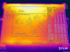 Teste de estresse de temperatura da superfície (frente)