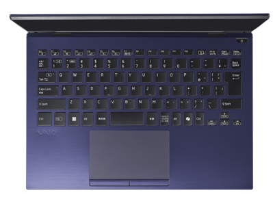 Vista do teclado e do touchpad do Vaio T Kachi-iro Special Edition