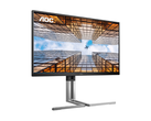 O AOC U27U3X (na foto) tem duas portas HDMI 2.1, DisplayPort 1.4, porta USB-C (90W PD) e uma porta USB 3.2 Gen1. (Fonte da imagem: AOC)