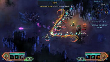 Uma imagem mostrando uma batalha em Children of Morta.