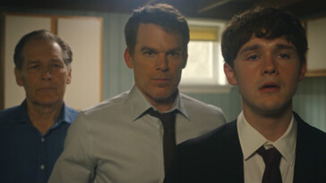 3 gerações de código moral: O fantasma de Harry permanece atrás de Dexter e Harrison, mas Resurrection mostra até que ponto esse código está sendo estendido - e como a linha entre legado e responsabilidade se tornou tênue. (Fonte da imagem: Paramount Plus)