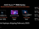 AMD Ryzen 7 7745HX Cinebench R23 obteve resultados online (imagem via AMD)