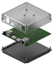 Hubs populares para casas inteligentes, como o Home Assistant Green apresentado aqui, contêm cerca de 4 GB de RAM e 32 GB de armazenamento flash.