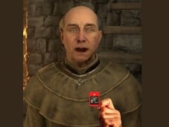 Uma captura de tela do anúncio do lançamento da versão física em cartucho de The Elder Scrolls IV: Oblivion Remastered
