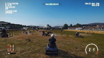 Na imagem: uma captura de tela da jogabilidade de Wreckfest.