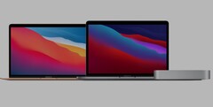 Apple Os novos Macs movidos a M1 parecem todos exatamente iguais aos modelos Intel que eles substituem. (Imagem: Apple)