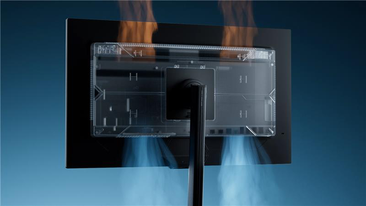O monitor para jogos Gigabyte MO32U24 possui um sistema de resfriamento sem ventoinha