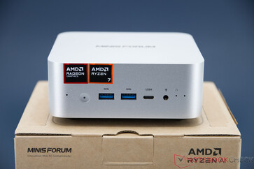 Minisforum AI X1 - Conexões no painel frontal