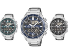 Uma imagem dos novos relógios da série Casio Edifice ERA-130D em um fundo branco.