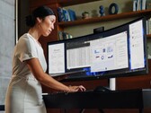 O mais recente monitor de 49 polegadas da HP possui uma webcam retrátil. (Fonte da imagem: HP)