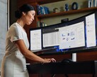 O mais recente monitor de 49 polegadas da HP possui uma webcam retrátil. (Fonte da imagem: HP)