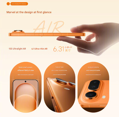 Design do Magic 8 Pro Air (Fonte da imagem: Honor - tradução automática)