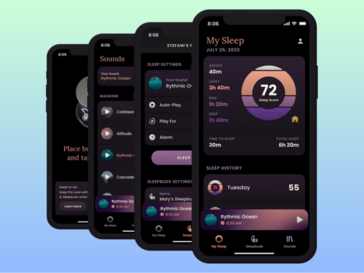 O aplicativo Ozlo mostra relatórios de sono e permite o ajuste de rotinas (Fonte da imagem: Ozlo)