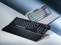 O Asus Azoth 96 HE traz um novo layout de 96% e interruptores magnéticos de efeito Hall para a linha Azoth. (Fonte da imagem: Asus)