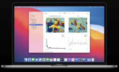 Um MacBook sendo usado para desenvolver modelos de ML. (Imagem: Apple)