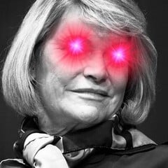 A senadora norte-americana Cynthia Lummis, com seus característicos olhos de laser.