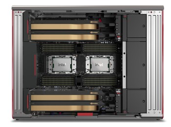 Lenovo ThinkStation PX - Internos. (Fonte da imagem: Lenovo)