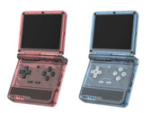 Até o momento, a Powkiddy mostrou seu novo dispositivo portátil para jogos V90 em vários acabamentos. (Fonte da imagem: Jdewitz via Retro Handhelds)