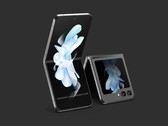 O Galaxy Z Flip5 terá uma tela de cobertura mais utilizável do que os modelos anteriores do Galaxy Z Flip. (Fonte da imagem: @OnLeaks & MediaPeanut)