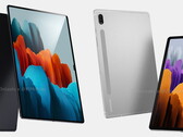 A Samsung incluiu um entalhe no Galaxy Tab S8 Ultra, por alguma razão. (Fonte da imagem: 91Mobiles, @OnLeaks &amp; Zouton)