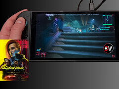 Desempenho do Cyberpunk 2077 Switch 2 no computador de mão (Fonte da imagem: Deck Wizard YouTube)