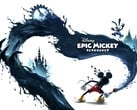 Arte promocional oficial do jogo “Disney Epic Mickey: Rebrushed”.