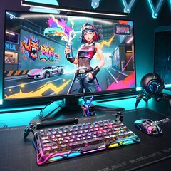 O Gravastar Mercury V75 Pro Neon Graffiti Edition possui uma estrutura de esqueleto de liga de alumínio completa (Fonte da imagem: Gravastar)