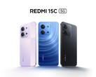 O Redmi 15C 5G está disponível nas cores azul meia-noite, roxo escuro e preto meia-noite (Fonte da imagem: Redmi)