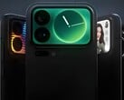 Designs das telas traseiras do Xiaomi 17 Pro e do Pro Max.