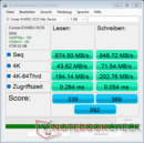 AS SSD - EX400U no ZenBook OLED com Core Ultra 9 288V