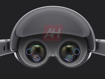 Localizações das câmeras de rastreamento ocular. (Fonte da imagem: Android Headlines)