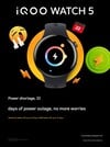 O smartwatch iQOO Watch 5 pode funcionar por até 22 dias. (Fonte da imagem: iQOO via Weibo, tradução automática)